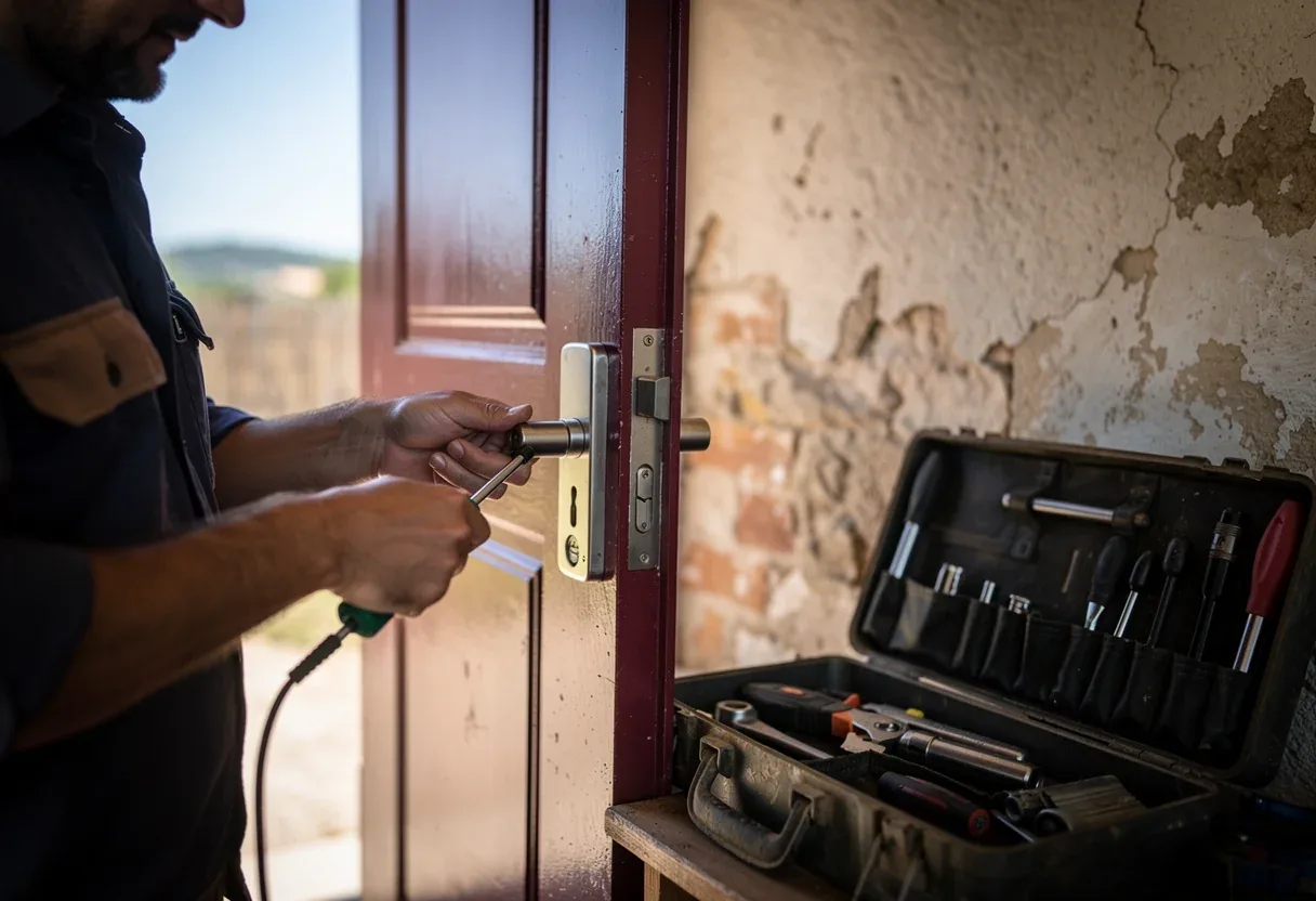Changement de serrure sur une porte à Claira
