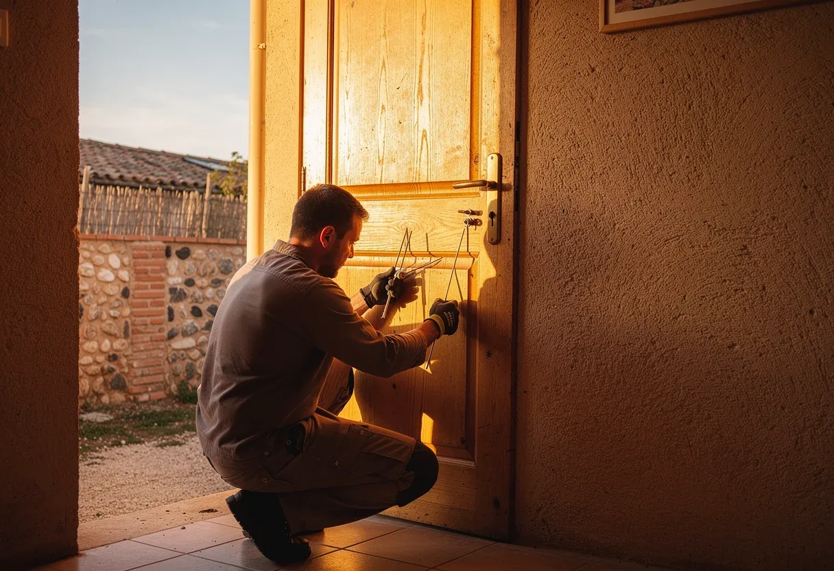 Ouverture fine d'une porte claquée à Claira